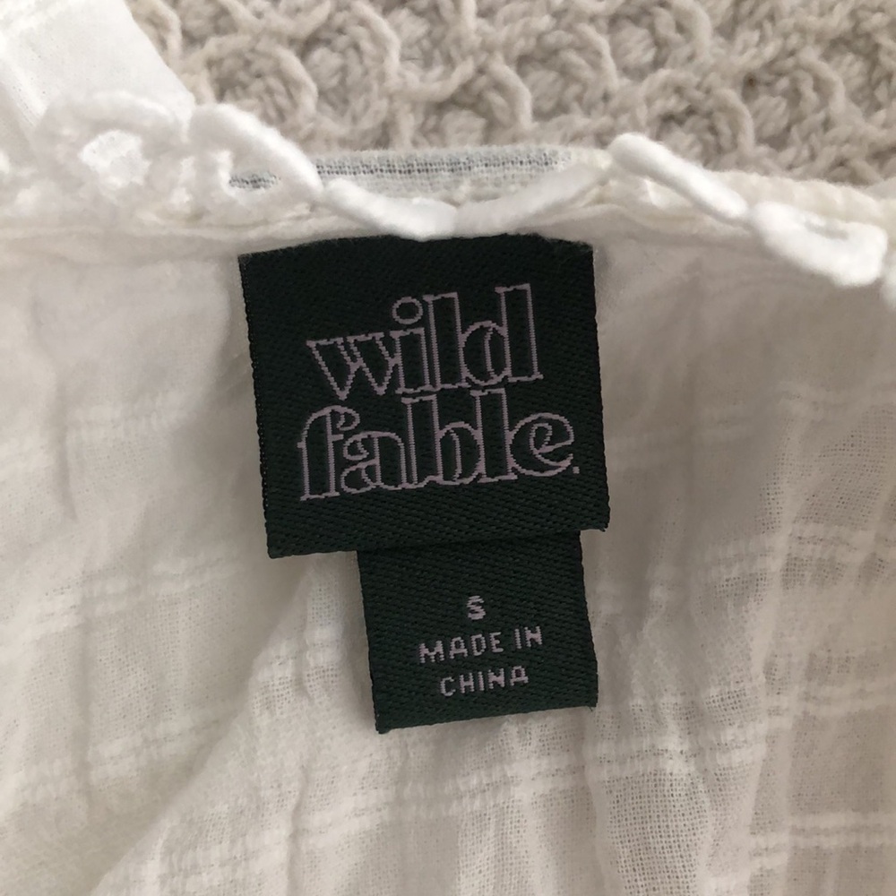 Wild Fable Small White Ruffle Mini Dress - Picture 3 of 3